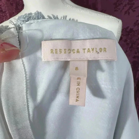 Rebecca Taylor Slub Suiting Dress Grey Tweed A Line Dress Women's Size 8 - Picture 8 of 10